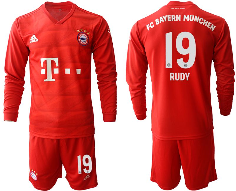 Men 2019-2020 club Bayern Munich home long sleeves #19 red Soccer Jerseys->bayern munich jersey->Soccer Club Jersey